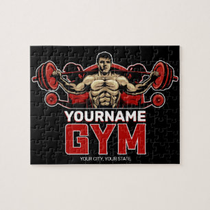 Personalised NAME Fitness Home GYM Weight Lifting  Jigsaw Puzzle