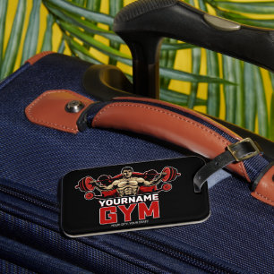 Personalised NAME Fitness Home GYM Weight Lifting Luggage Tag