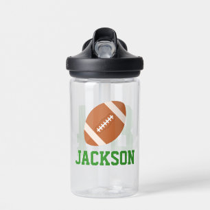 Personalised Name Football Jersey Number Water Bottle