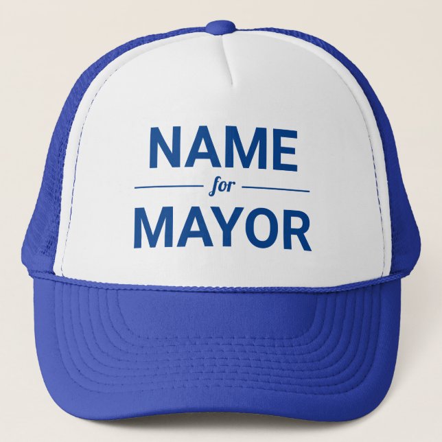 Personalised Name for Mayor Custom Text Election Trucker Hat (Front)