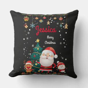 Personalised Name For Your Child, Santa Christmas Cushion
