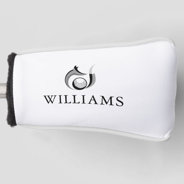 Personalised Name Fox And Ball Golf Head Cover (Front)