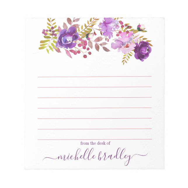 Personalised Name | From The Desk Of Notepad (Front)