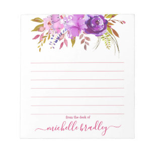 Personalised Name   From The Desk Of Notepad