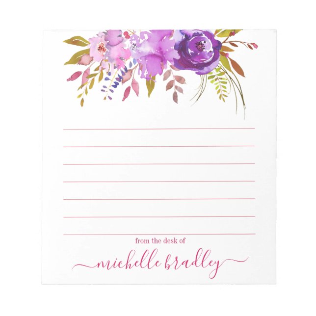 Personalised Name | From The Desk Of Notepad (Front)