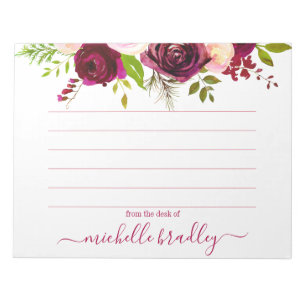 Personalised Name   From The Desk Of Notepad