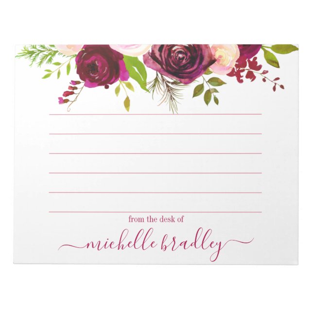 Personalised Name | From The Desk Of Notepad (Front)