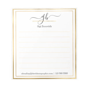Personalised Name From The Desk Of Notepad