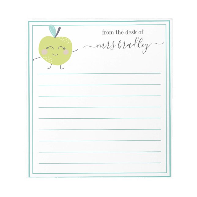 Personalised Name | From The Desk Of Notepad (Front)