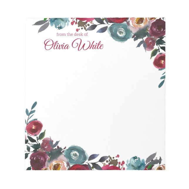 Personalised Name | From The Desk Of Notepad (Front)