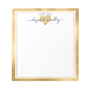 Personalised Name   From The Desk Of Notepad