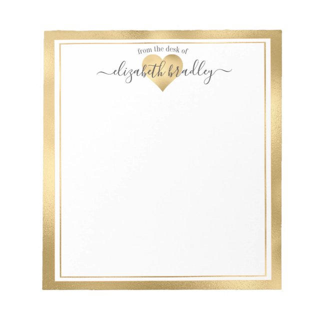 Personalised Name | From The Desk Of Notepad (Front)