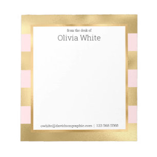 Personalised Name   From The Desk Of Notepad