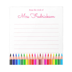 Personalised Name From The Desk Of Notepad