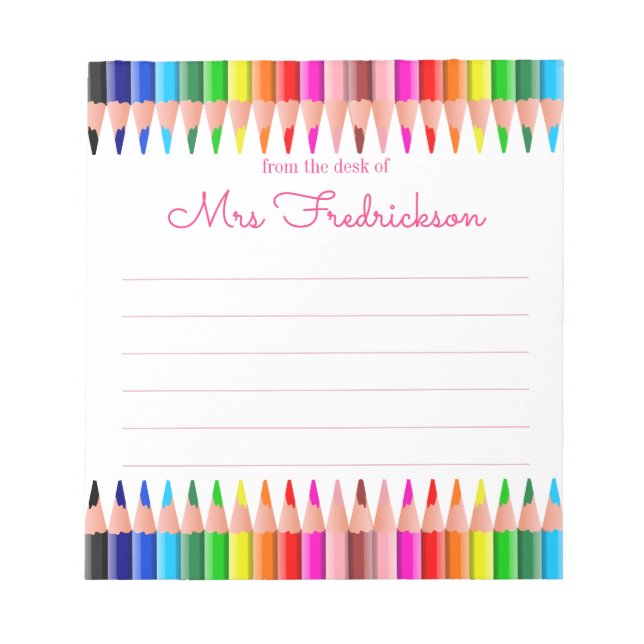 Personalised Name | From The Desk Of Notepad (Front)