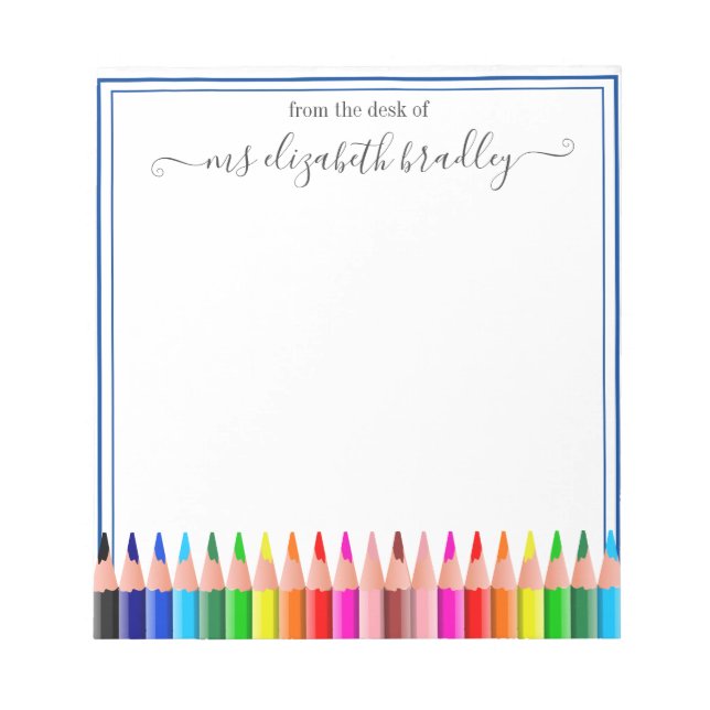 Personalised Name | From The Desk Of Notepad (Front)