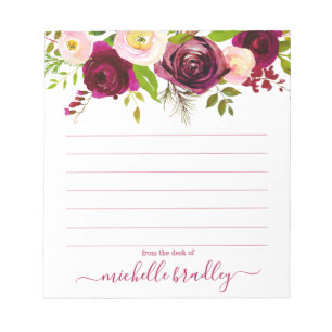 Personalised Name   From The Desk Of Notepad