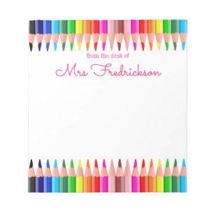 Personalised Name From The Desk Of Notepad