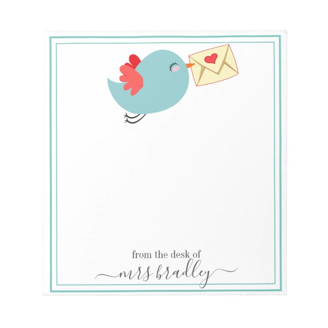 Personalised Name | From The Desk Of Notepad (Front)