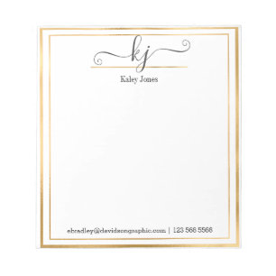 Personalised Name   From The Desk Of Notepad