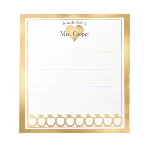 Personalised Name From The Desk Of Notepad