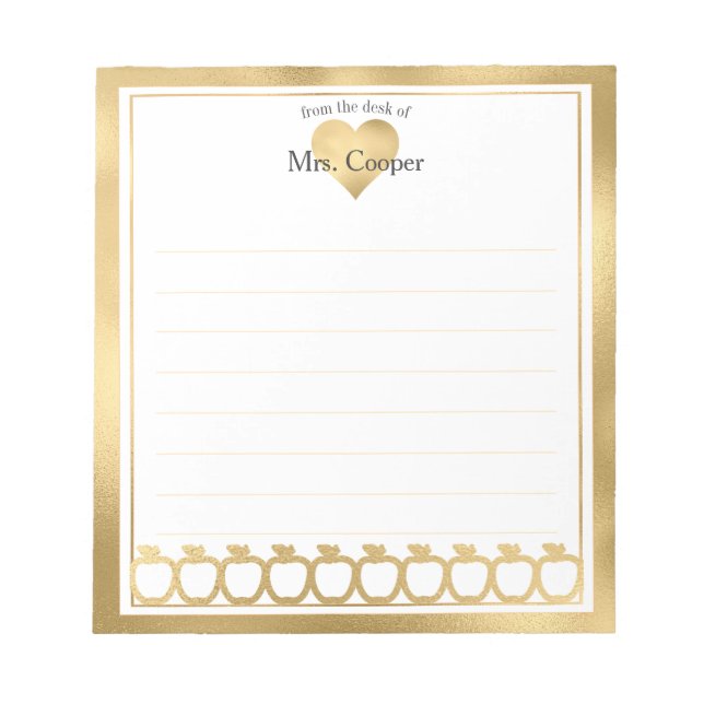 Personalised Name | From The Desk Of Notepad (Front)