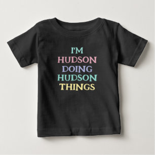 Personalised Name Funny Doing Things Baby T-Shirt