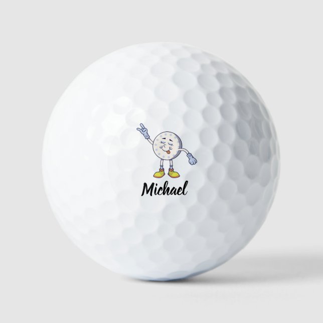 Personalised name funny Golf Balls (Front)