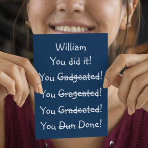 Personalised Name Funny Graduation Congratulations Card