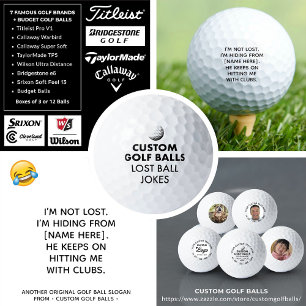 Personalised Name Funny Lost Golf Ball Joke