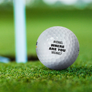 Personalised Name Funny Lost Golf Balls