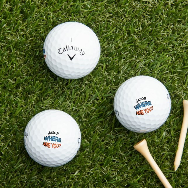 Personalised Name Funny Lost Golf Balls (Insitu Grass)