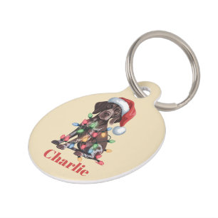 Personalised Name German Shorthaired Pointer Xmas Pet Tag