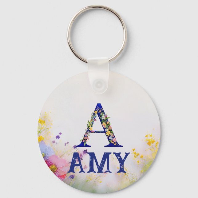 Personalised name gift - AMY Key Ring (Front)