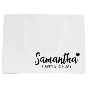Personalised Name Gift Bags, Bow Tie Gift Bags, Th Large Gift Bag