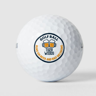 Personalised Name gift beer custom| Funny quote Golf Balls