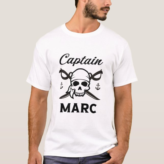 Personalised Name Gift Captain Marc T-Shirt (Front)