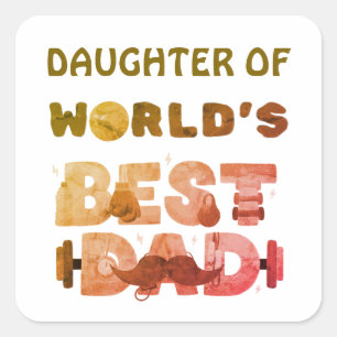 Personalised Name Gift for Son or Daughter Square Sticker