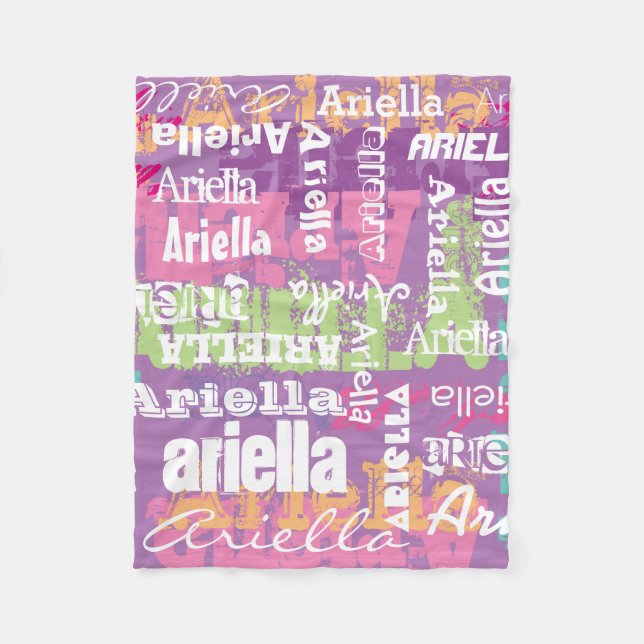 Personalised Name Girls Blanket (Front)