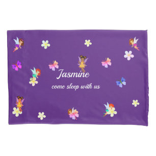Personalised Name Girls Fairies Pillowcase