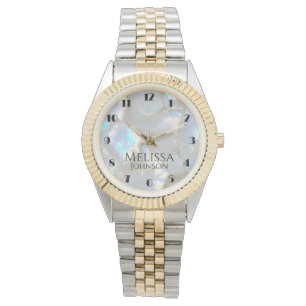 Personalised Name Girly Faux Opal  Watch