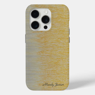 Personalised Name Gold and Silver Assembly iPhone 15 Pro Case