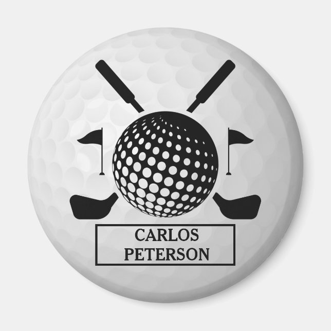 Personalised Name Golf Ball Magnet (Front)