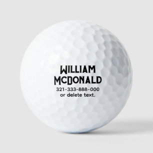 Personalised Name Golf Balls Template ART DECO 4
