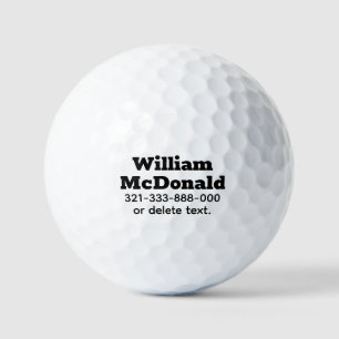 Personalised Name Golf Balls Template BOLD 22