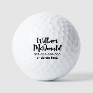 Personalised Name Golf Balls Template SCRIPT 38