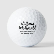 Personalised Name Golf Balls Template SCRIPT 45