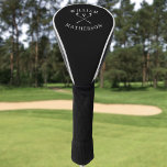 Personalised Name Golf Clubs Black And White Golf Head Cover<br><div class="desc">Personalise the name in classic typography to create a unique golf gift and keepsake for any golfer. Designed by Thisisnotme©</div>