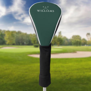 Personalised Name Golf Clubs Emerald Green Head Cover