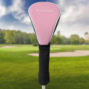 Personalised Name Golf Clubs Feminine Pink Golf Head Cover